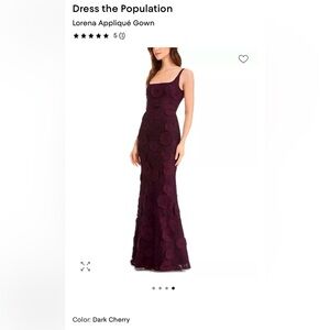Dress the Population Lorena Appliqué gown